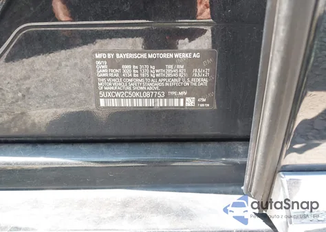 2019 BMW X7 xDrive40I из США, поврежденный, VIN 5UXCW2C50KL087753